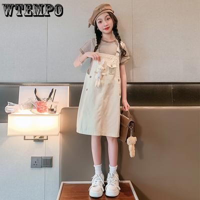 Mädchen Trägerrock Herbst Set Koreanische Kindermode Modisches Kleid Frühling Zweiteiliges Set