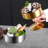 1Pc High Footed Easy To Clean Pudding Cafe Dessert Cup Hotel Stainless Steel Fruit Ice Cream Bowl