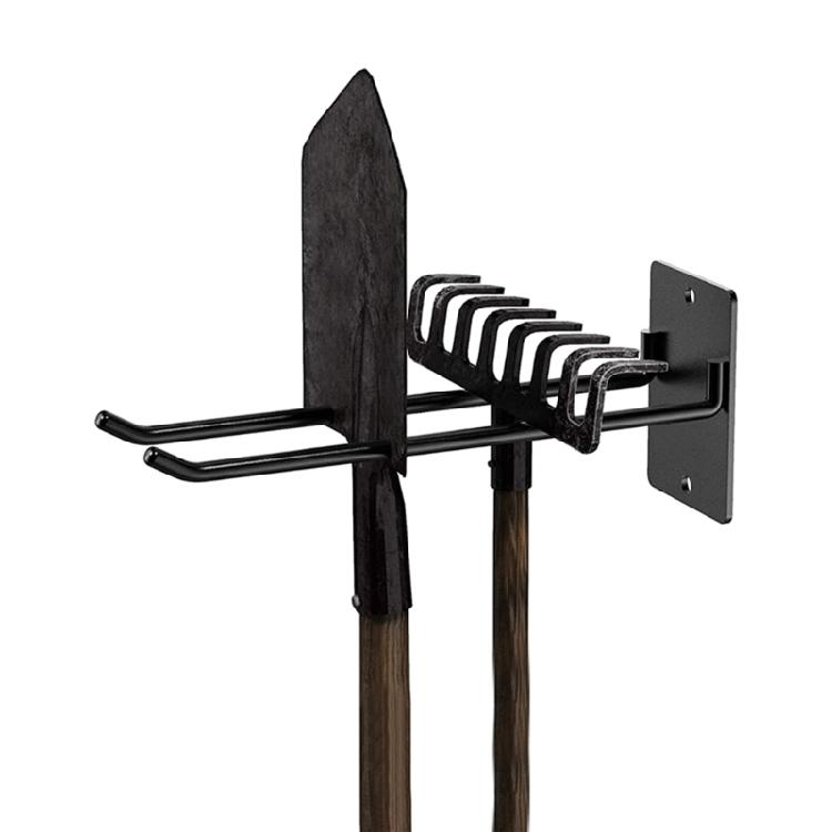 Wall Hanging Garden Tool Rack Metal Construction For Balcony Shed Storage Organizer for Shovel Rake Broom