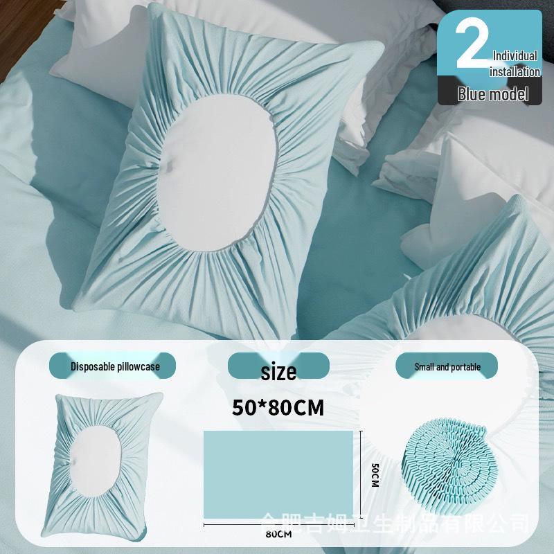 Stain-Proof Elastic Disposable Pillowcase for Travel & Hotel, Thickened & Enlarged