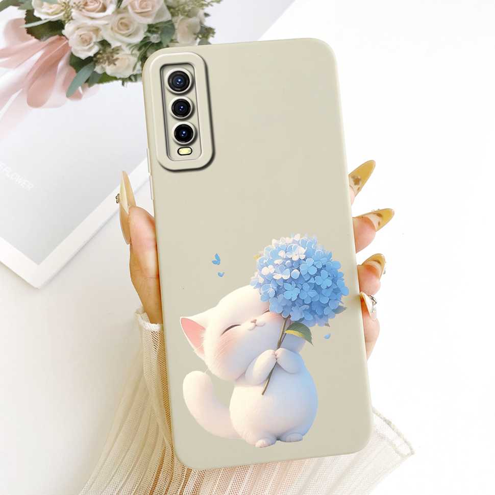 For vivo Y70s 5G Case Luxurious Flower Cartoon Silicone Back Cover For Vivo Y 70s Y51s Y51S V2002A Shockproof Phone Cases Fundas