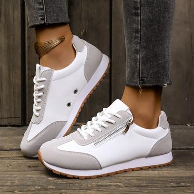 Damen Sneaker Leichtgewicht Leder Freizeitschuhe Forrest Gump Schuhe Komfort Sport Laufschuhe Schnürschuhe Vulkanisiertes Schuhwerk Tenis