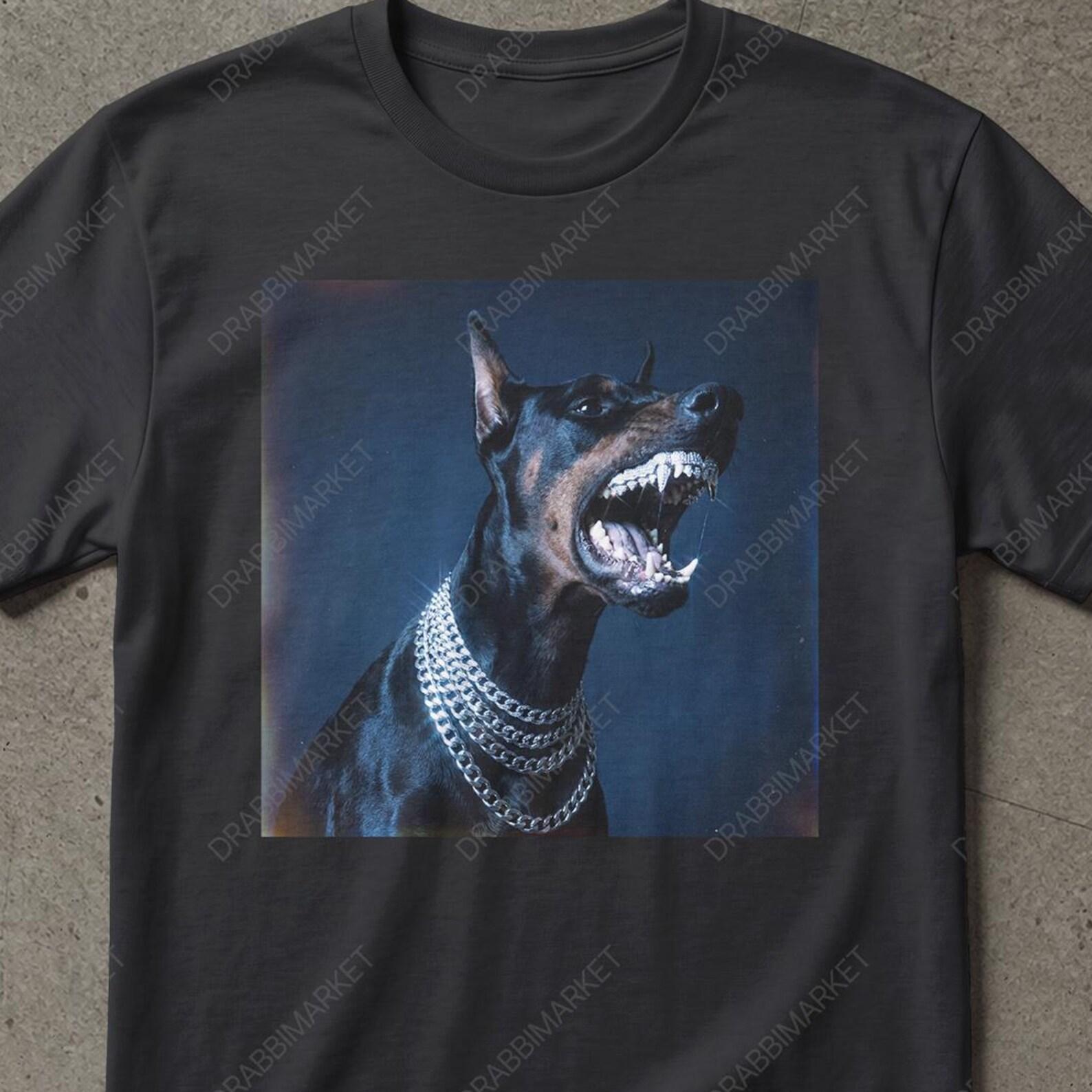 Смешная футболка с доберманом Grillz, футболка с капибарой, смешная футболка с капибарой, футболка Grillz, подарки Grillz, смешная футболка с животным, безумная футболка, футболка в стиле Y2K S