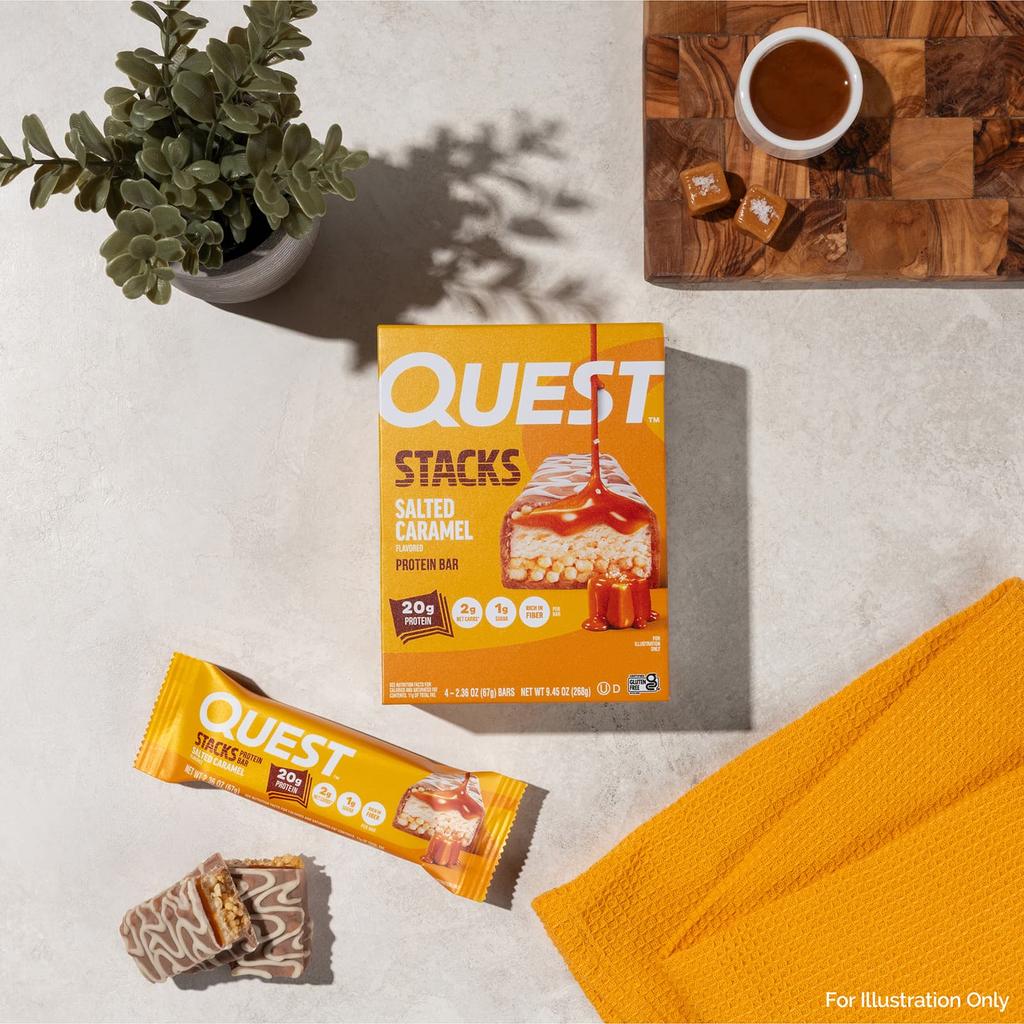 Quest Nutrition Stags, Protein Bar, Salted Caramel, 4 Bars, 67g Each (2.36oz)