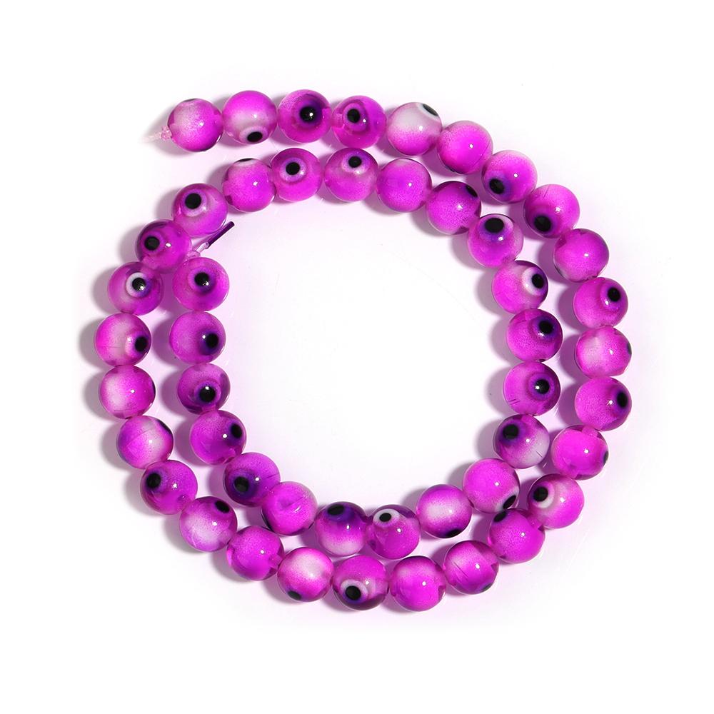 1 Strand Colorful Lampwork Beads Evil Eyes Round Loose Spacer Glass Beads For DIY Bracelet Necklace Jewelry Findings 4 6 8 10mm