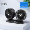 Auto Cooling Fan Car USB Powered Double Heads 360 Degree Rotatable 3 Speeds Adjustable 12V/24V Universal Large Airflow Dashboard Mount Accessories
