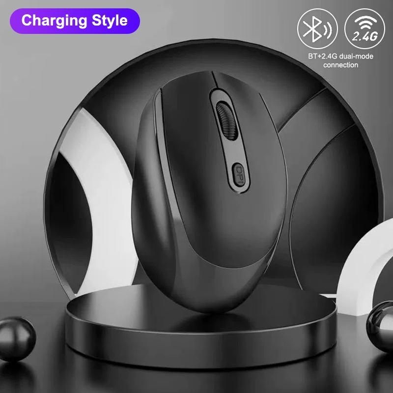 Mouse Wireless USB Ricaricabile Bluetooth Silenzioso 2.4G Mouse da Gioco Ergonomico per Macbook Notebook PC Laptop Ufficio
