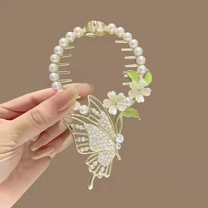 Women's Tassel Rhinestone Hair Clip Exquisite Glitter Maruko Headband Hair Clip  Valentine's Day Gift For Girlfriend Wife