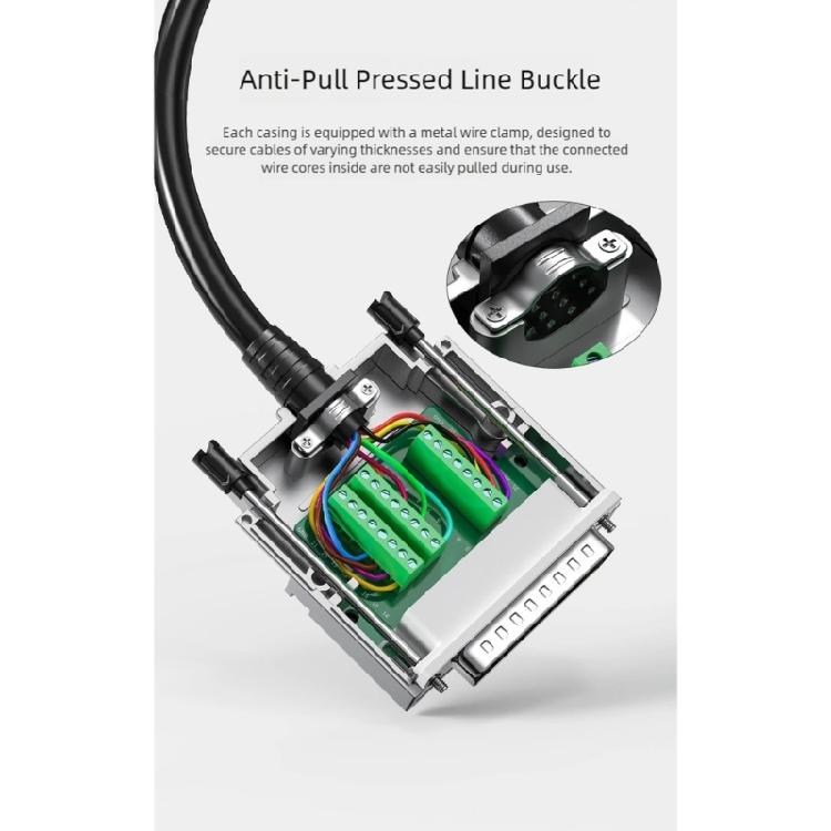DB25 25Pin AntiCorrosion Terminals Plugs Quick Connect Design Copper Gold Plateds Contacts For Reliable Signal Transfer