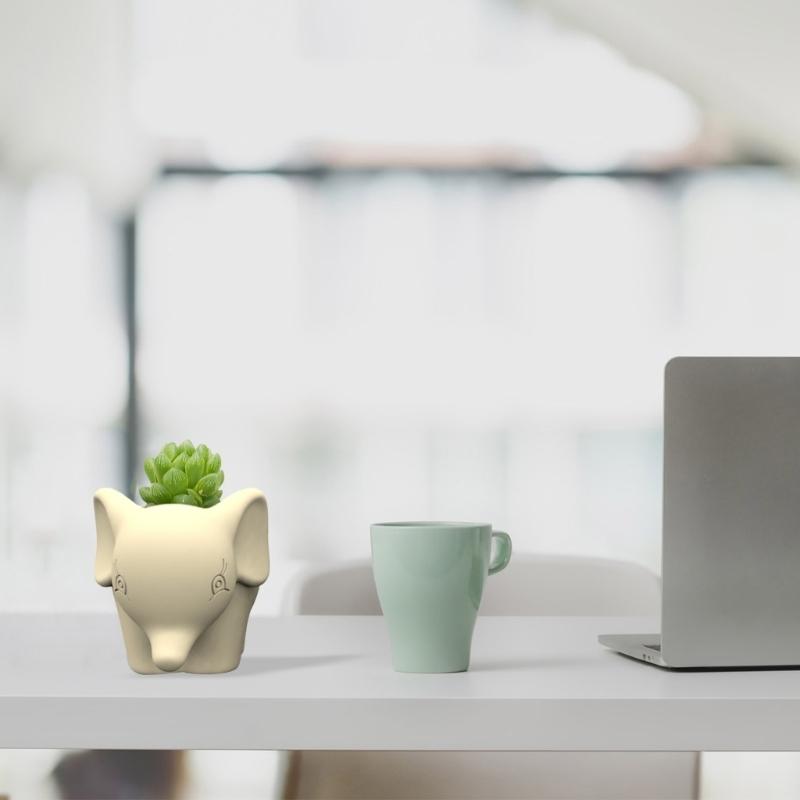 Cute Zebra Fox Concrete Flower Pot Silicone Mold Candle Pen Holder Resin Mold Animal Succulent Planter Pot Mold DIY Art