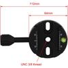 Haoge Combo Boss Adapter with CP-64 64mm Arca-Swiss Compatible Quick Release Clamp for Manfrotto Tripod Ball Head Clamp Replacement