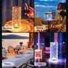 Crystal Rose Table Lamp, Remote Control & Touch Bedside Lamp, LED Night Light, Dimmable Bedside Lamp, USB Rechargeable, for