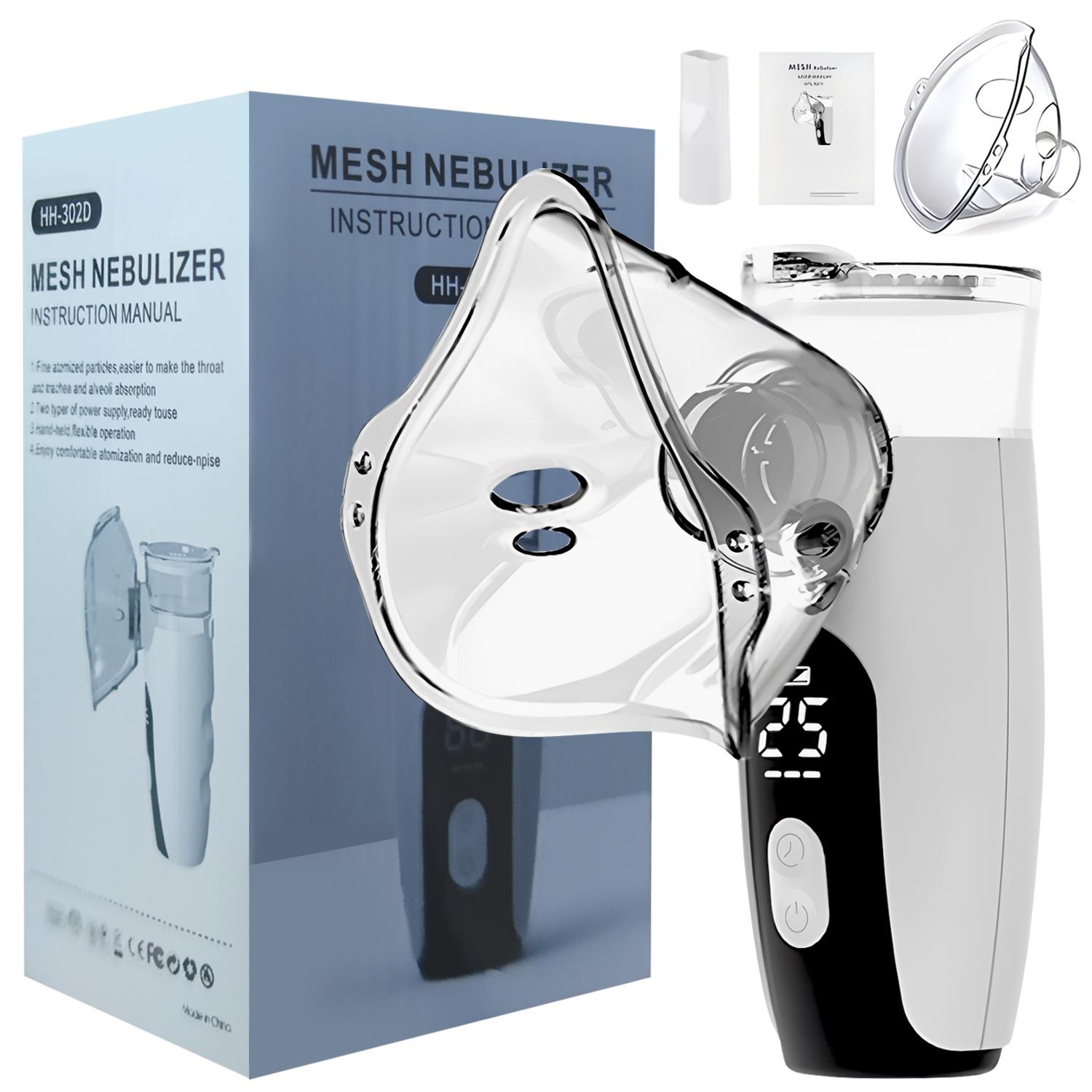 

Портативный небулайзер Ручной сетчатый небулайзер Медицинский бесшумный небулайзер Кашлевой компрессор для детей Взрослый Маска Ингалятор от астмы Увлажнитель