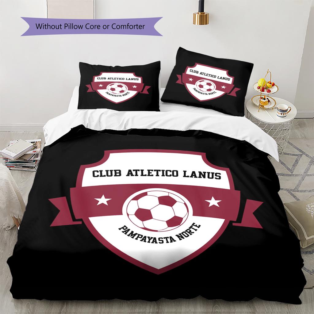 Club Atletico Lanus Pattern Bedding Home Decoration Birthday Gift (1 * duvet cover + 2 * pillowcase, without core)
