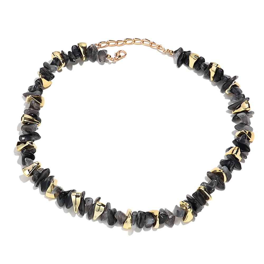 Acrylic Irregular Imitation Crushed Stone Beaded Bracelet for Women Boho Multicolored Strechy Bracelets Vacation Jewelry Gifts