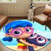 Rainbow Kingdom Adventure Round Rug for Livingroom,Bedroom, Palyroom, Chair Rug, Area rug, Circle Carpet, Large Size Fan Christmas gift
