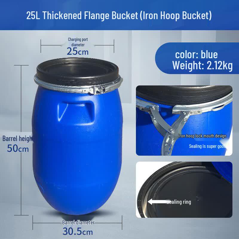 Food-Grade HDPE Storage Barrel with Iron Hoop