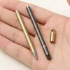 MINI Brass Writing Pen Cylindrical Ballpoint Pen Mini Keychain Business Signature Stationery Gift Pen EDC Tool