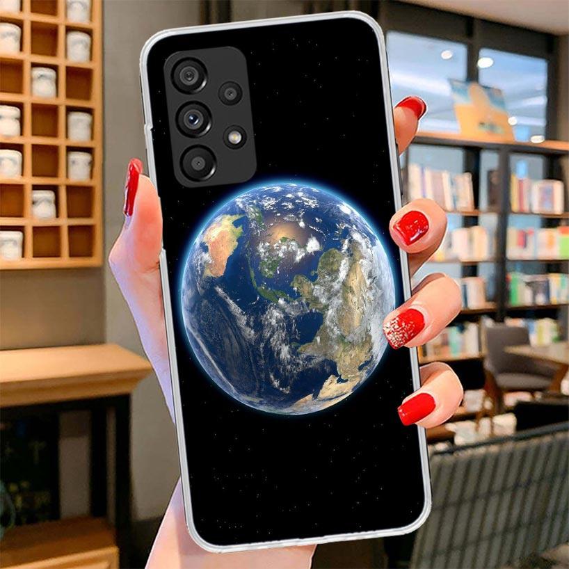 Earth Stars Space Phone Case For Samsung Galaxy A17 A37 A57 A16 A26 A36 A56 A15 A25 A35 A55 A14 A24 A34 A54 A13 A23 A33 A53 Gala