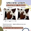Western Throw Pillow Covers 18x18,Rustic Cow Print Pillows,Western Room Decor Brown Throw Pillows Covers for Counch Sofa Living Room