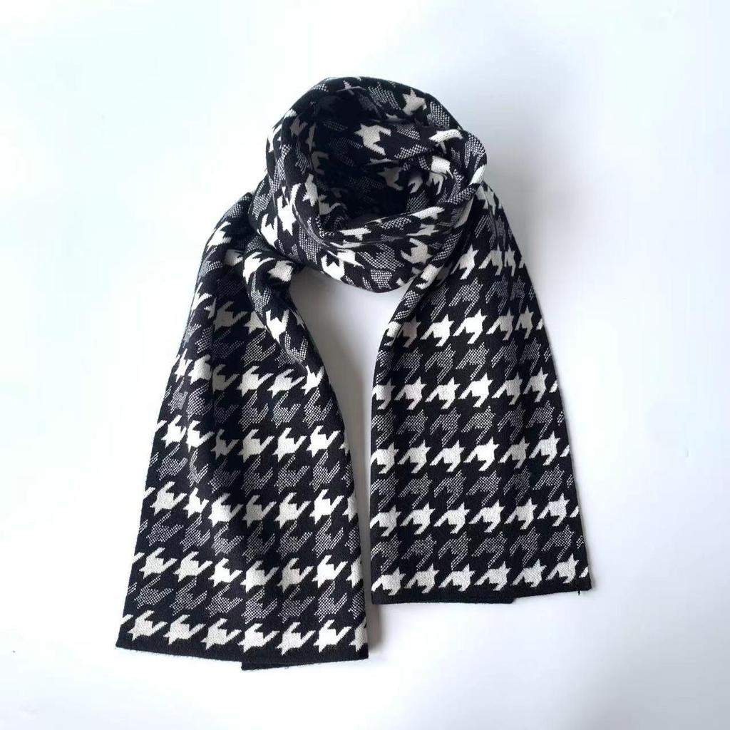 Men's High-End Classic Cashmere Jacquard Neck Warmer Scarf