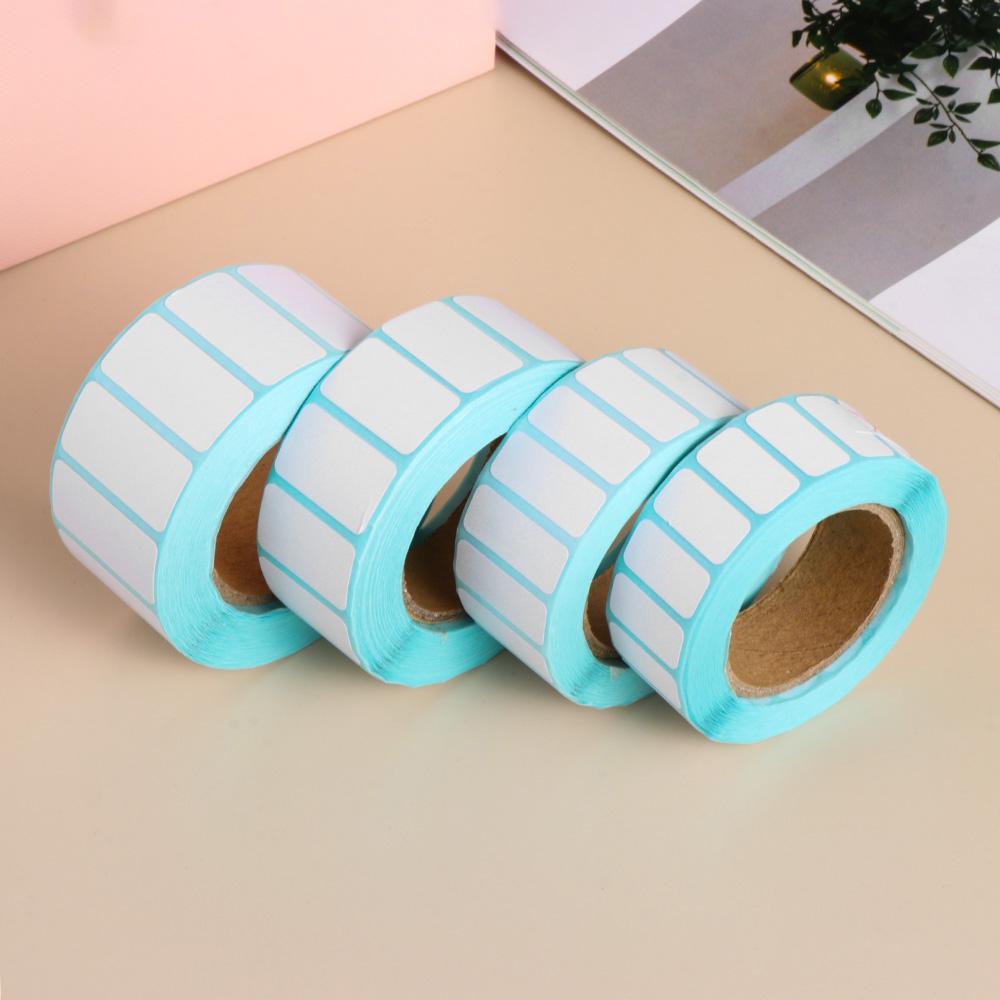 1000pcs Shipping Labels Barcode Sticker Supermarket Blank Stickers White Label Stationery Sticker Kitchen Spice Label Stickers