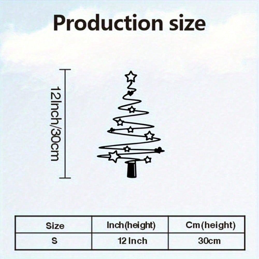 

1-Piece Minimalist Xmas Tree Wall Art Metal Decor Rustproof Indoor Outdoor Holiday Home Garden Yard Decoration Sculpture Gift