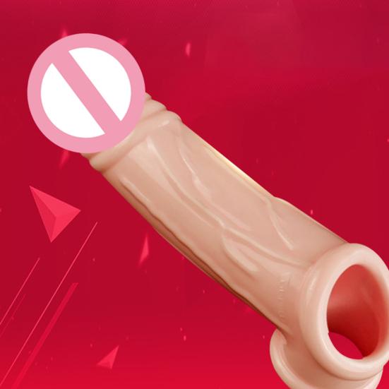 Meeste korduvkasutatav peenise varrukas dildo pikendaja ejakulatsiooni viivitav sekslelu