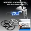 New For Mercedes Benz 3D ABS Car Rear Trunk Emblem Sticker Mercedes Logo Badges Cover Decal For Mercedes Benz Old ML-class W164
