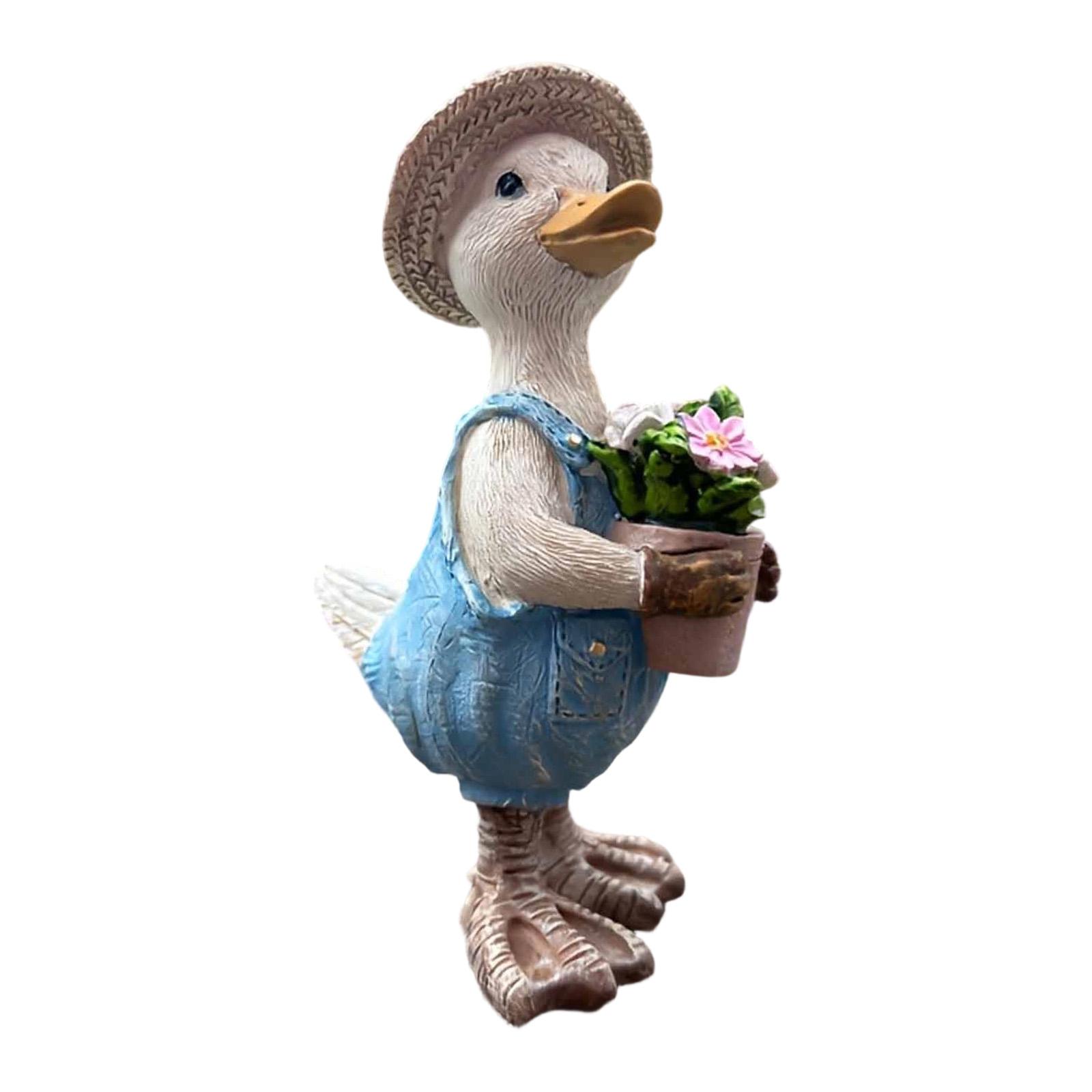 

Miniature Duck Sculpture Resin Figurine Decorative Animal Statue for Outdoor Garden Table Centerpiece Home Decor