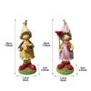 2pcs Cute Garden Couple Sculpture Resin Miniatures Figurine Boy and Girl Statue  Flowerpot