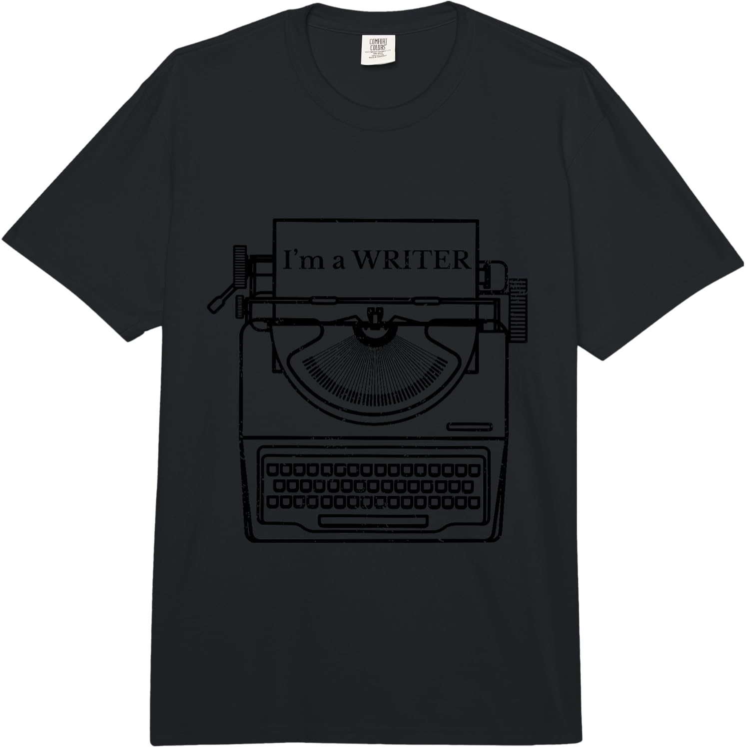 Funny with German Text Ich bin EIN Verfasser (German Language) Comfort Colors Adult Heavyweight Unisex T-Shirt S