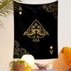 Ace Playing Card Art Tapestry Wall Hanging, Poker Card Suit Poster, Retro Wall Decor for Bedroom Living Room Game Room