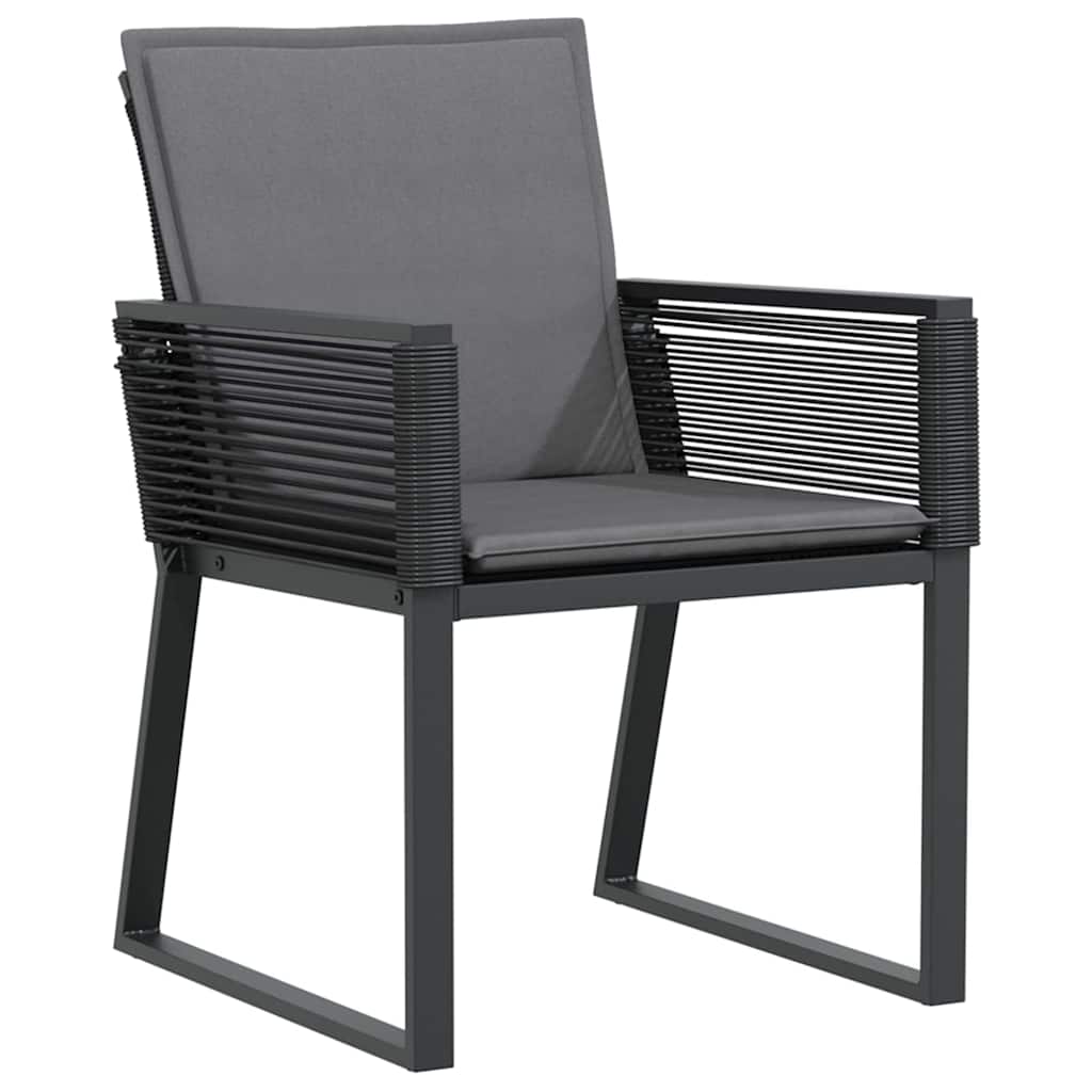 Garden Dining Set 7 pcs Anthracite Poly Rattan