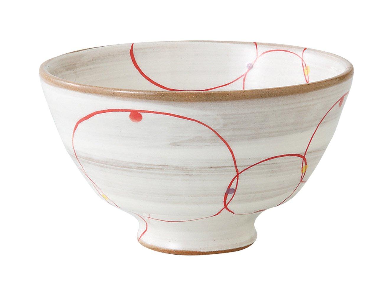 

Hasami Ware Lightweight Rice Round Connecting Red 73380 Bowl, Pattern, красный