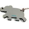 HERMES Animal Chain Bag Charm Key Holder Leather gray/blue