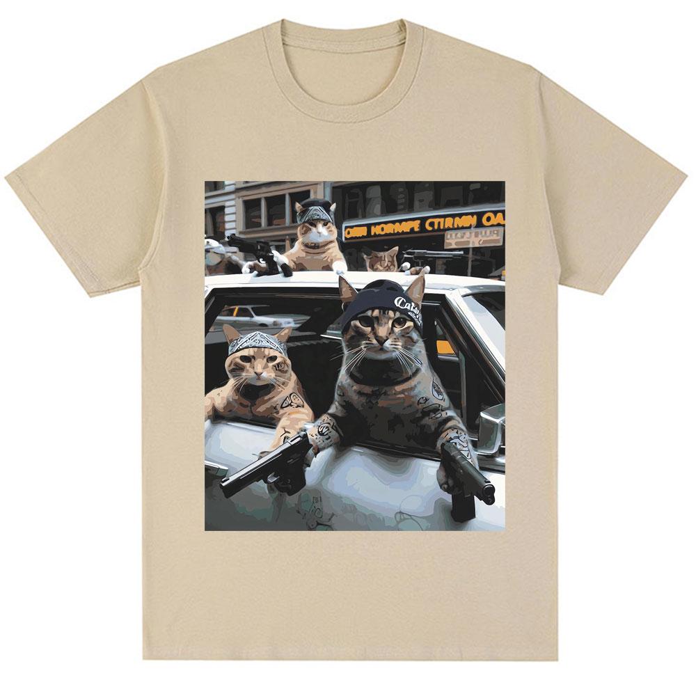 

Funny Cat Team Emoji Printed TShirt Trendy and Fun Fashion Item for Unisex and Women Shortsleeved Casual Tshirt Streetwear 4XL
