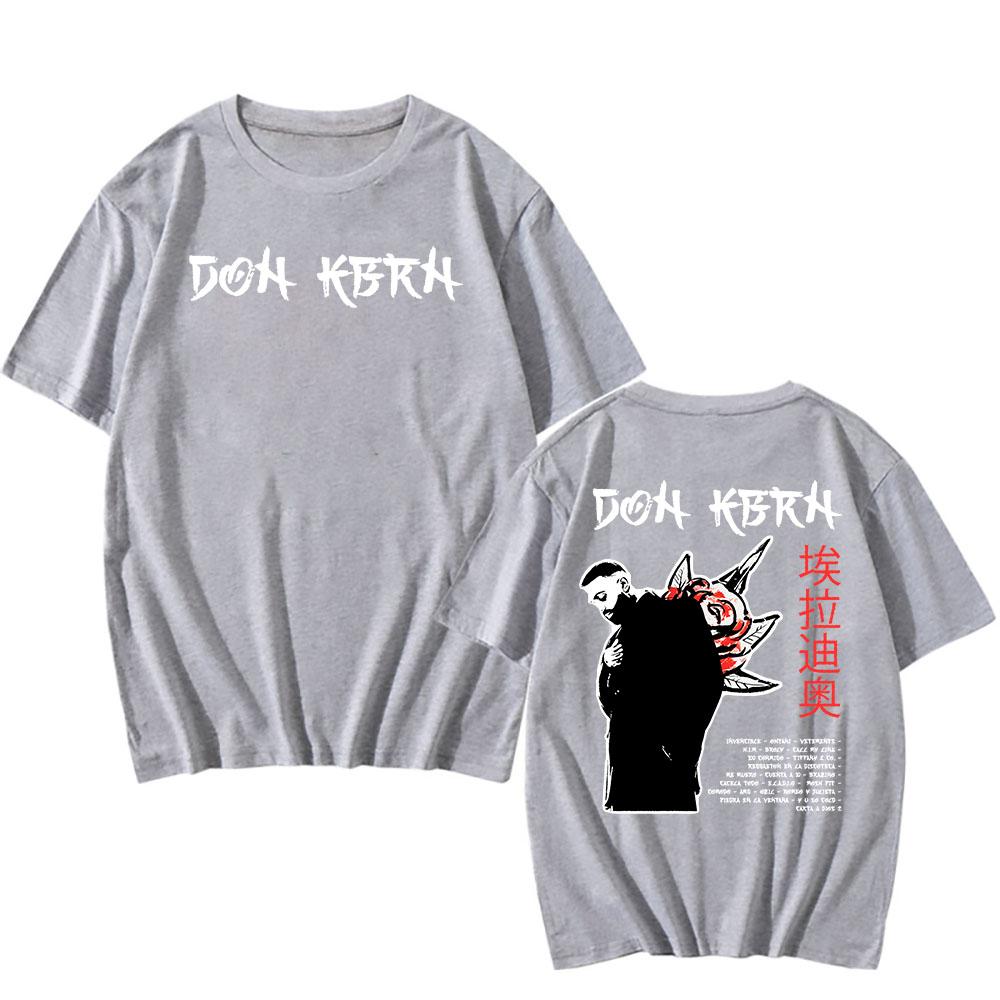 DON KBRN Album 2025 New T-shirt Eladio Carrión Singer Graphic Tshirts Short Sleeve O-neck Male T Shirt Print Tees Unisex Men Tee