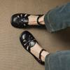 New Rear Empty Sandals Women's Casual Black Platform Women's Shoes Rubber Soft Sole Bag Head Sandals Summer Large Size Shoes Round Head