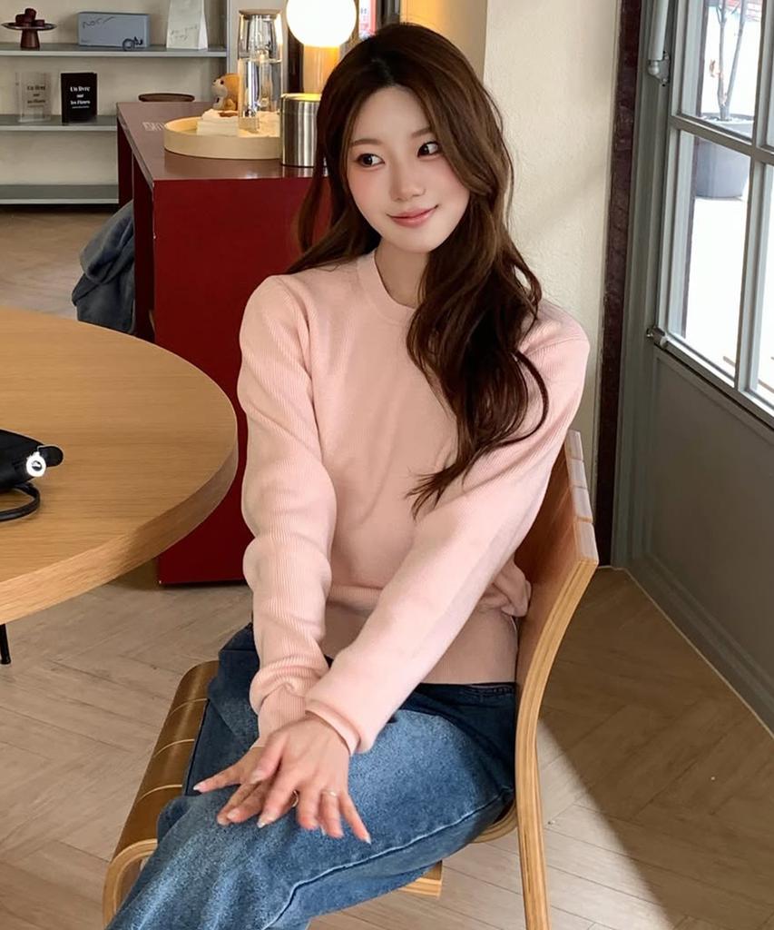 Keoseuteomeokeullagumeon Basic Round Ribbed Knit 8 Color Cowkt002