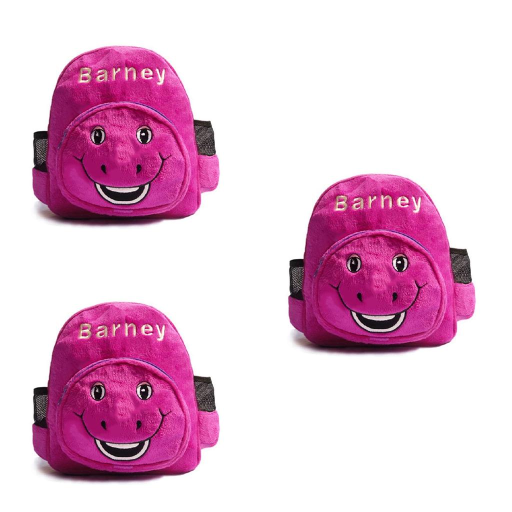 Barney And Friends Plush Dinosaur Kindergarten Backpack Lightweight And Soft For Toddlers