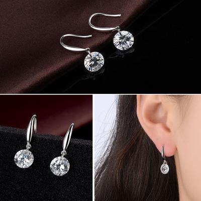Takı Zirkon Çıplak Elmas Küpeler Moda Kırık Küpeler