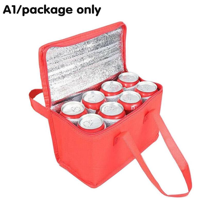 Portable Picnic Cooler Bag Beer Drink Cooler Bag Lunch Food Insulation Thermal Bag For Outdoor Camping Bento Box Trips BBQ