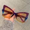 Butterfly Shape Sunglasses Women European American Stylish Woman Sun Glass Outdoor Travelling Female Sunglass