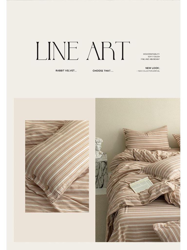 European Style Retro Crinkled Gauze Linen Button-Up Set - Machine Washable, Ideal for Naked Sleep with Fitted Sheet.