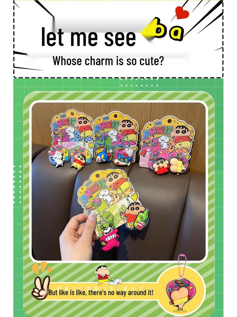 Crayon Shin-chan Swing Keychain: Funny Doll Couple Charm