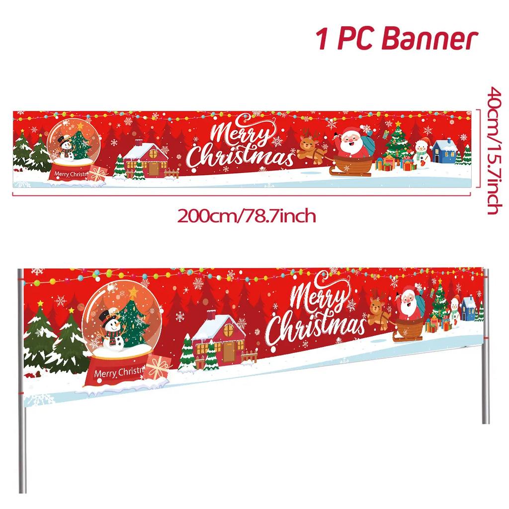 Christmas Outdoor Banner Merry Christmas Decorations For Home 2026 Navidad Kerst Xmas Decor Noel Kerst Happy New Year Gift 2026