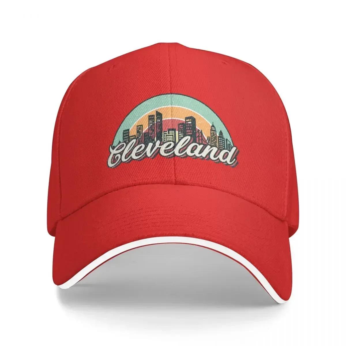Cleveland Cap Fashion Casual Baseball Caps Adjustable Hat Hip Hop Summer Unisex Baseball Hats Customizable Polychromatic One Size
