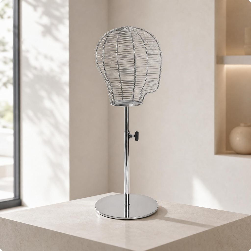 Metal Wire Mannequin Head Display Stand Freestanding for Boutique Owners