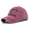 Retro Embroidered Washed Cotton Baseball Cap Adjustable Breathable Sun Hat